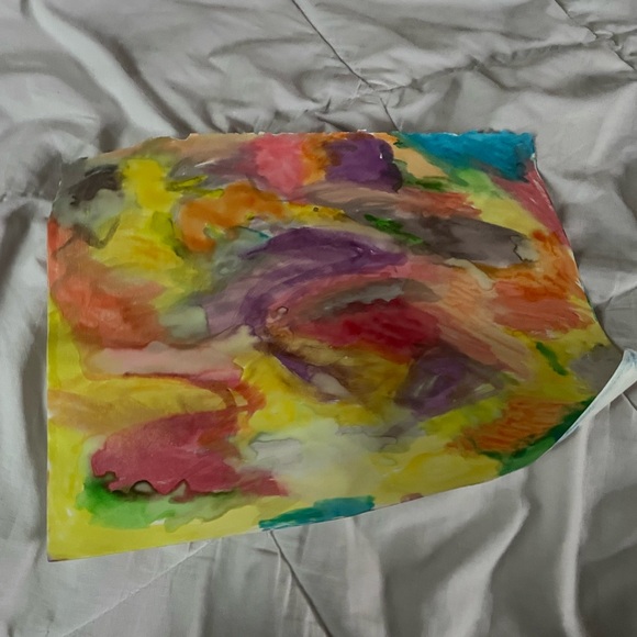 Dynamic Purple and Red Abstract Painting - Picture 12 of 17